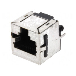 Soclu RJ45 cu Blocare Panou 8p8c THT Drept | Electronic-mag.ro | Componente Electronice