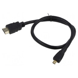 Cablu HDMI 1.4 micro HDMI 0.5m negru | Electronic-mag.ro | Componente Electronice