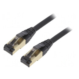 Patch cord Cat 8 negru 0,5m LSZH | Electronic-mag.ro | Componente Electronice