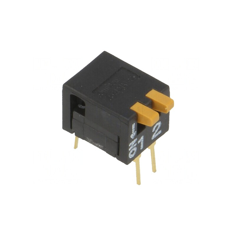 Comutator DIP-SWITCH 2 Secțiuni ON-OFF 0,03A 30VDC | Electronic-mag.ro | Componente Electronice