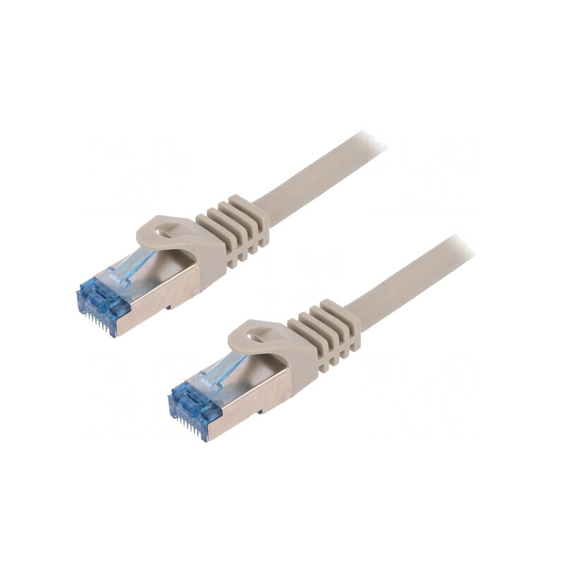 Patch cord S/FTP Cat 6a Cu LSZH Gri 2m | Electronic-mag.ro | Componente Electronice