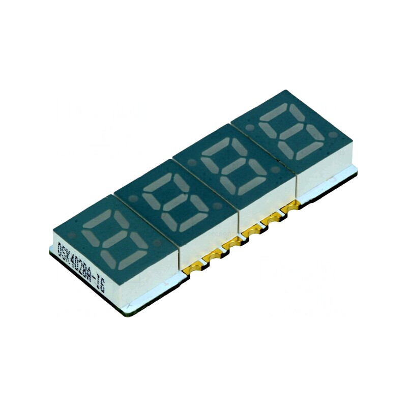 Afişaj LED cu 7 segmente 7mm 4 cifre verde | Electronic-mag.ro | Componente Electronice