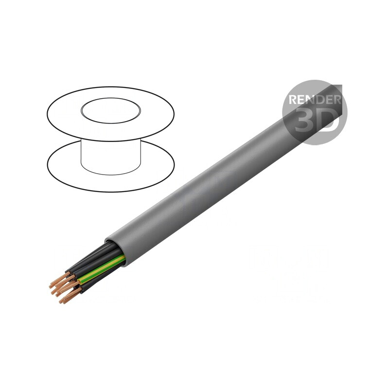 Cablu Electric Neecranat 8x1mm2 Gri 300/500V | Electronic-mag.ro | Componente Electronice