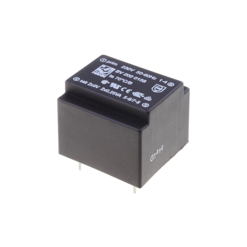 Transformator încapsulat 0,5VA 230V 9V PCB | Electronic-mag.ro | Componente Electronice