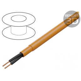 Cablu Electric PUR Portocaliu 2x1mm2 300V/500V | Electronic-mag.ro | Componente Electronice