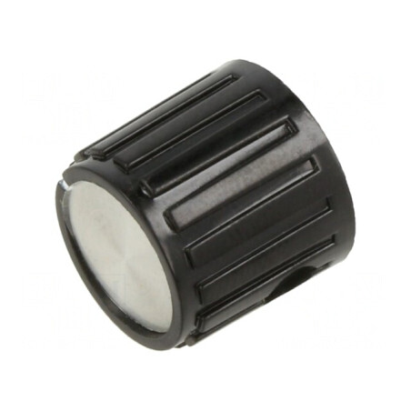 Buton Rotativ Negru Ø6,38mm fără Iluminare | Electronic-mag.ro | Componente Electronice