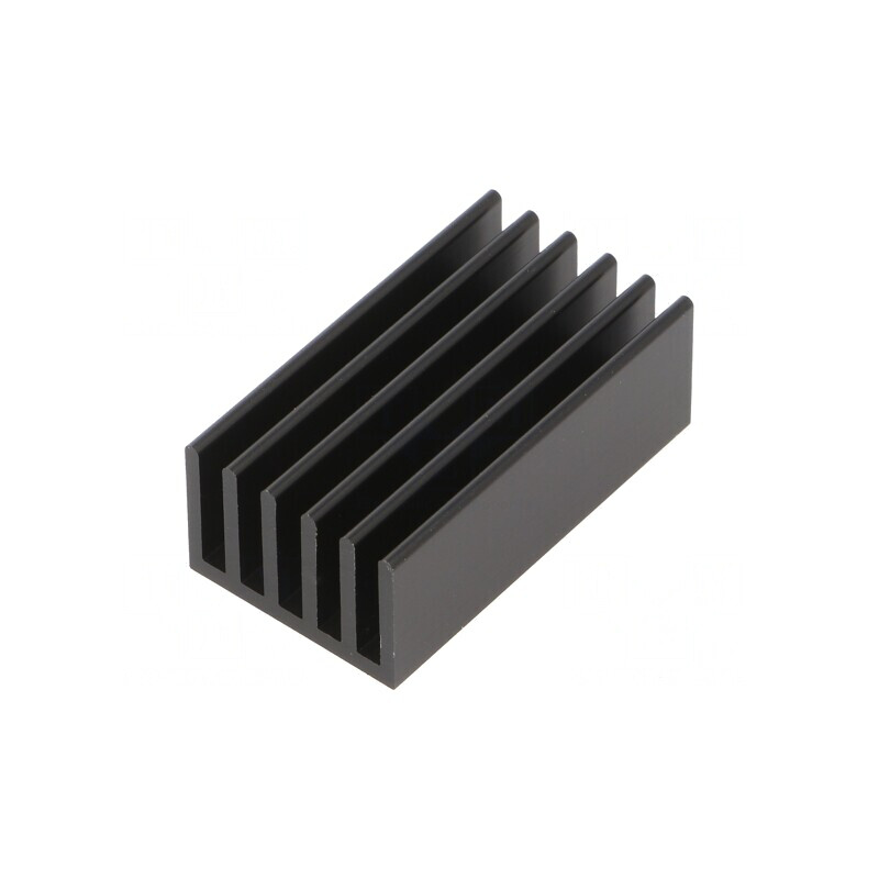 Radiator Negru Extrudat cu Aripioare 37.5mm x 21mm x 14mm | Electronic-mag.ro | Componente Electronice