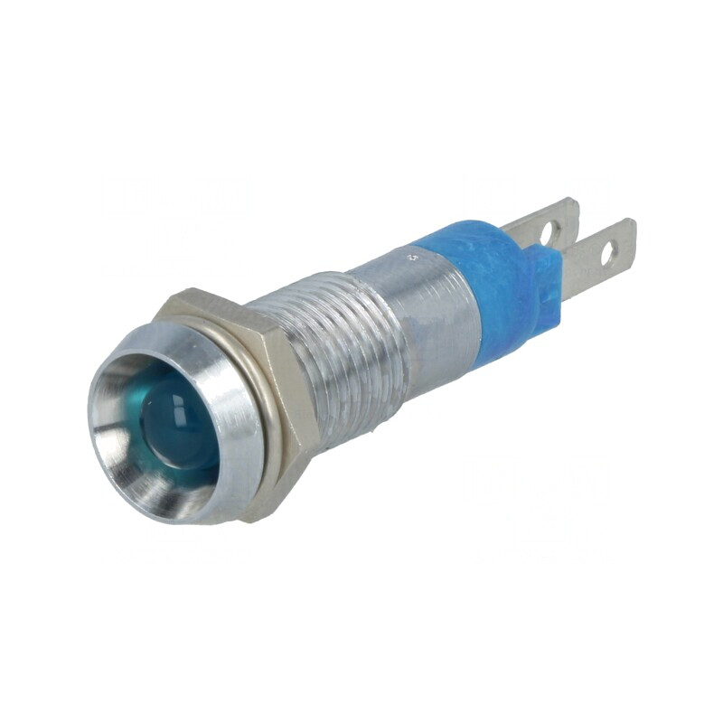 Lampă LED de control albastru 24-28V Ø8,2mm IP67 | Electronic-mag.ro | Componente Electronice