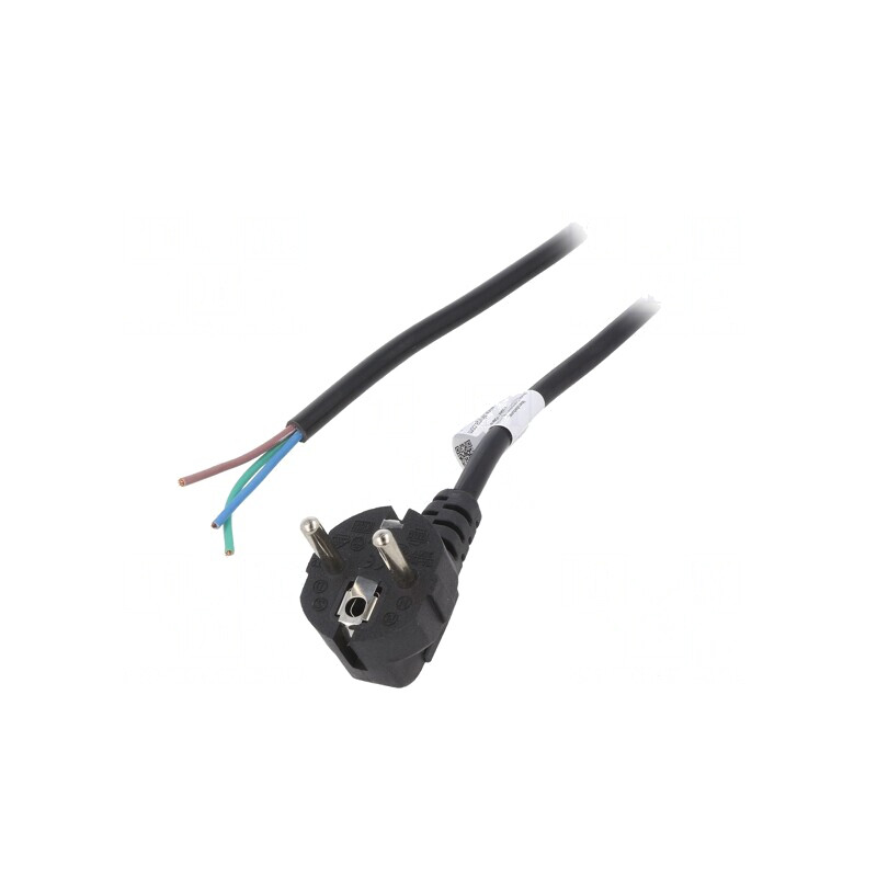 Cablu Alimentare 3x0,75mm2 cu Ștecăr în Unghi PVC | Electronic-mag.ro | Componente Electronice