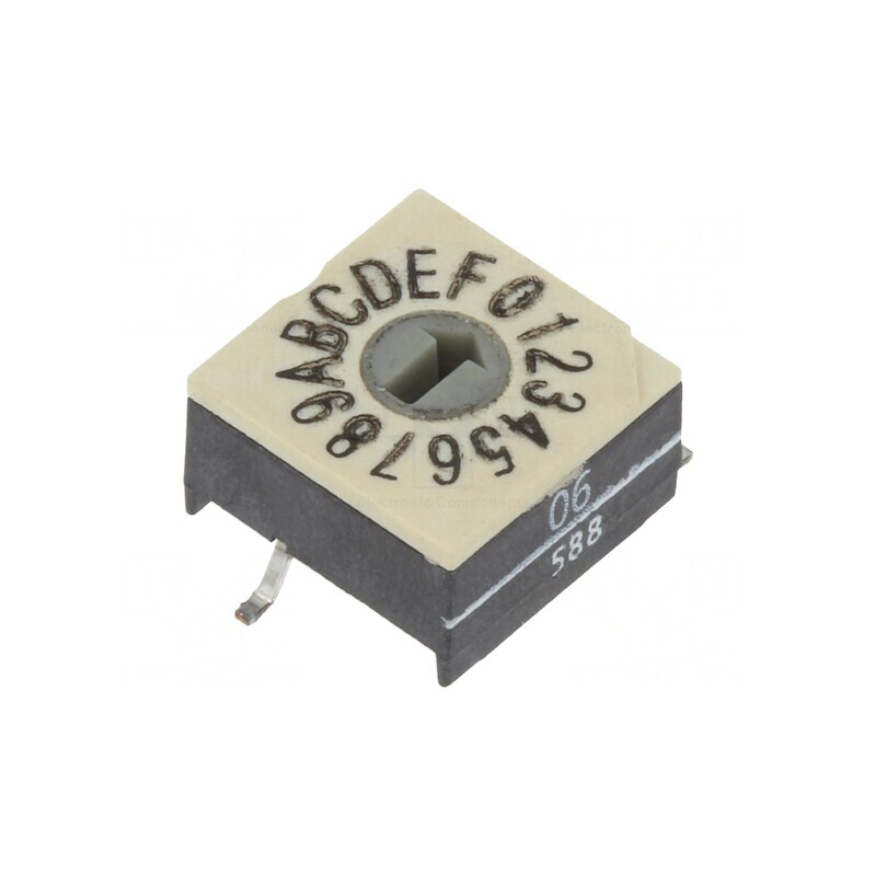 Întrerupător codificare HEX/BCD 16 poziții SMD | Electronic-mag.ro | Componente Electronice