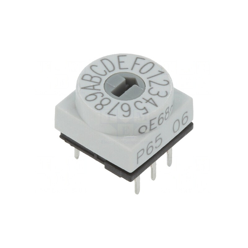 Întrerupător codificare HEX/BCD 16 poziții THT 80mΩ | Electronic-mag.ro | Componente Electronice