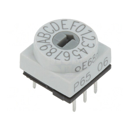 Întrerupător codificare HEX/BCD 16 poziții THT 80mΩ | Electronic-mag.ro | Componente Electronice