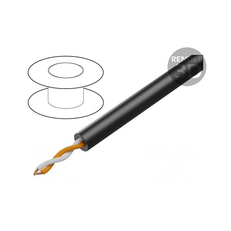 Cablu Difuzor 2x14AWG OFC Negru | Electronic-mag.ro | Componente Electronice