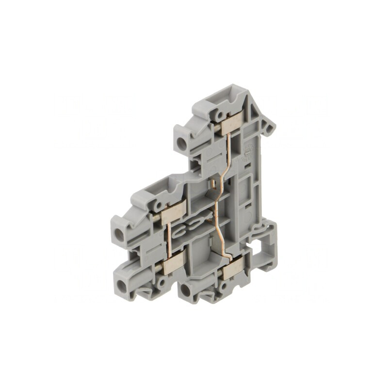 Conector Șine 0,14-6mm² 4 Borne Gri UTTB | Electronic-mag.ro | Componente Electronice