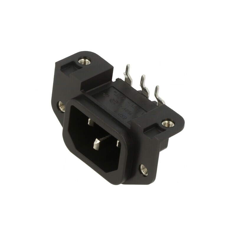 Conector alimentare AC soclu tată 10A 250V IEC 60320 GSP1 | Electronic-mag.ro | Componente Electronice