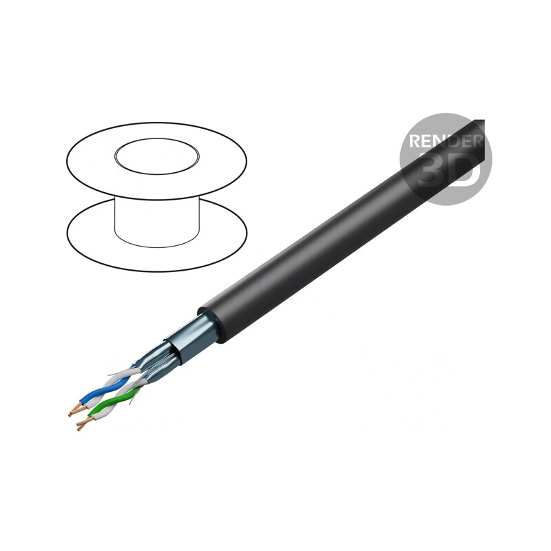 Cablu BiT 1000 2x2x1mm2 Negru LSZH 600V-1kV | Electronic-mag.ro | Componente Electronice