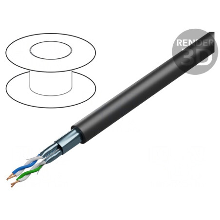 Cablu BiT 1000 2x2x1mm2 Negru LSZH 600V-1kV | Electronic-mag.ro | Componente Electronice