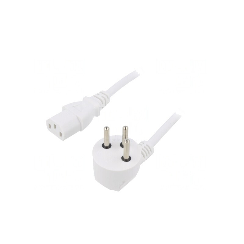 Cablu Alimentare IEC C13 3x0,75mm2 Ștecăr în Unghi PVC | Electronic-mag.ro | Componente Electronice