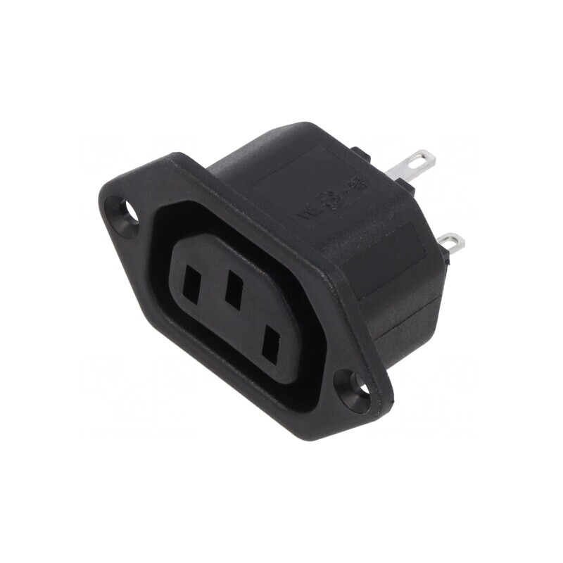 Conector Alimentare AC Soclu Mamă C13 6.3mm | Electronic-mag.ro | Componente Electronice