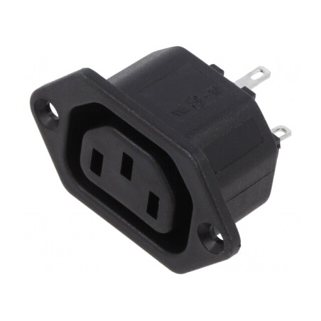 Conector Alimentare AC Soclu Mamă C13 6.3mm | Electronic-mag.ro | Componente Electronice