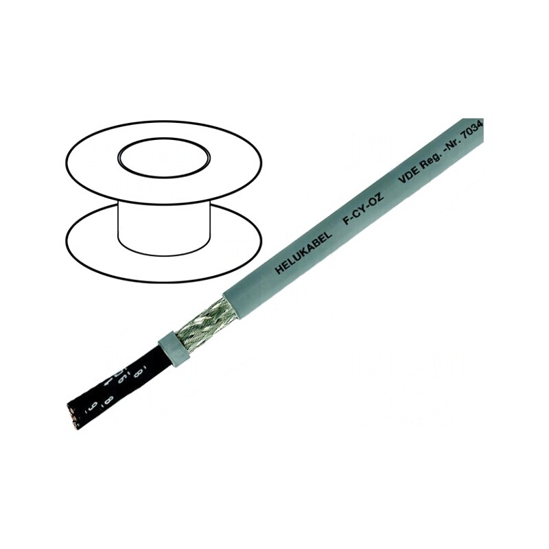 Cablu F-CY-OZ 7x0.5mm2 Ecranat Cupru PVC | Electronic-mag.ro | Componente Electronice