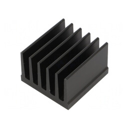 Radiator Extrudat cu Aripioare Negru 37.5mm x 36.8mm | Electronic-mag.ro | Componente Electronice