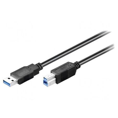 Cablu USB 3.0 A-B 0,25m Negru | Electronic-mag.ro | Componente Electronice