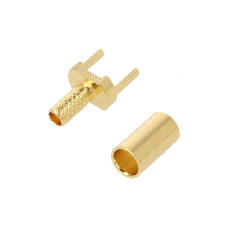 Soclu coaxial THT pentru PCB 40-80°C alamă | Electronic-mag.ro | Componente Electronice