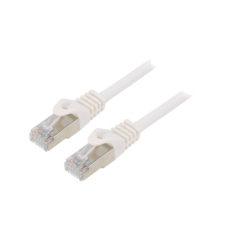Patch Cord F/UTP Cat6 5m Alb RJ45 | Electronic-mag.ro | Componente Electronice