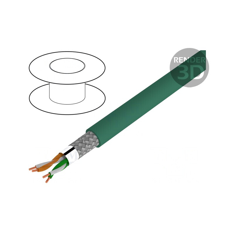 Cablu ETHERLINE® Cat.5e SF/UTP 2x2x24AWG Cu PUR | Electronic-mag.ro | Componente Electronice