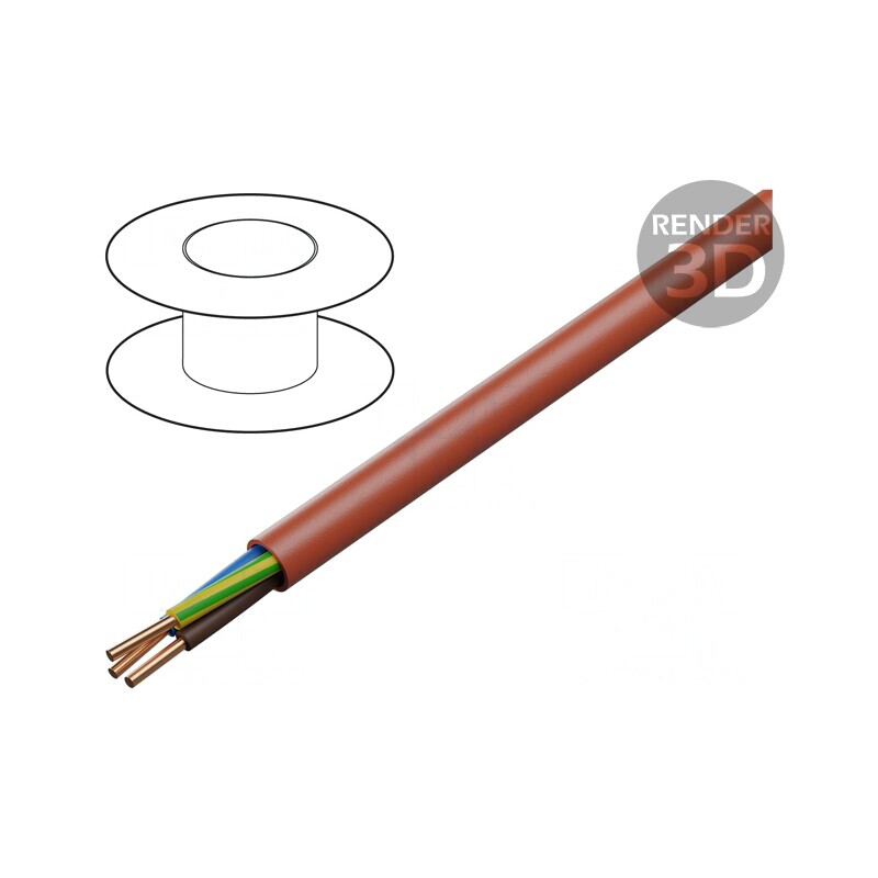 Cablu de alimentare LSZH 5G1,5mm2 roșu | Electronic-mag.ro | Componente Electronice