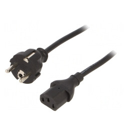 Cablu Alimentare Negru 1.8m 16A 250V | Electronic-mag.ro | Componente Electronice