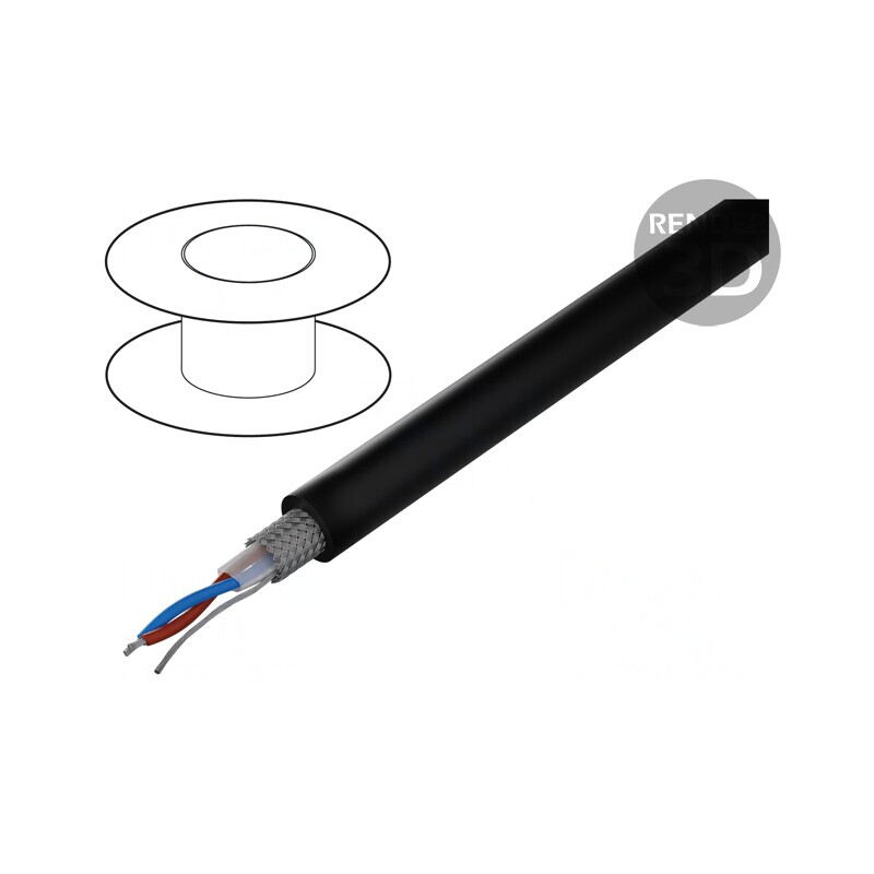 Cablu DMX Negru 100m | Electronic-mag.ro | Componente Electronice