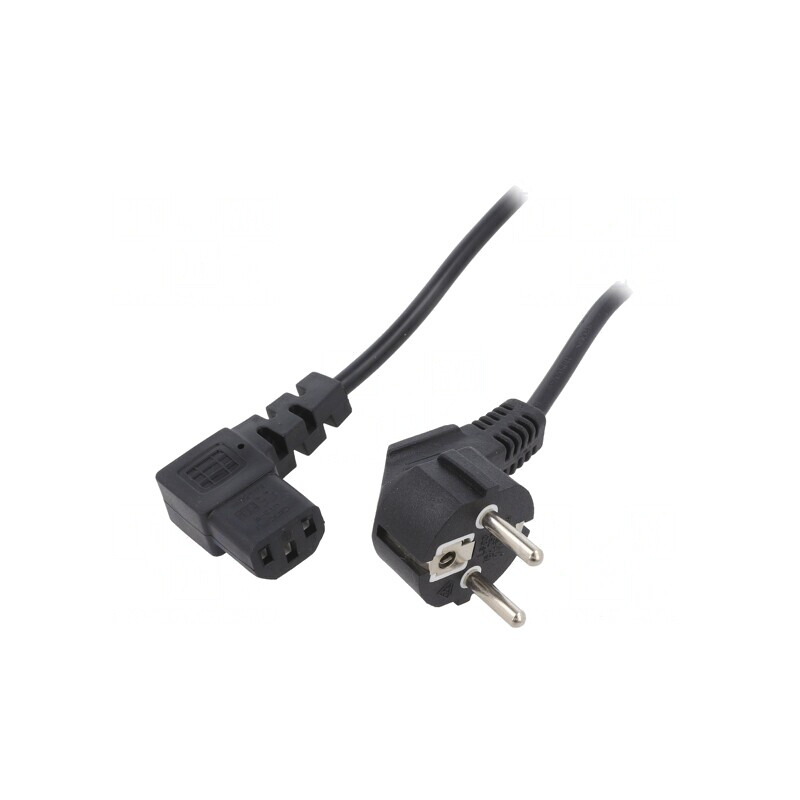 Cablu electric PVC negru 1,2m 3x0,75mm2 10A 250V | Electronic-mag.ro | Componente Electronice