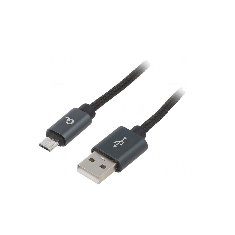 Cablu USB 2.0 A la Micro B Aurit 1,8m Negru | Electronic-mag.ro | Componente Electronice