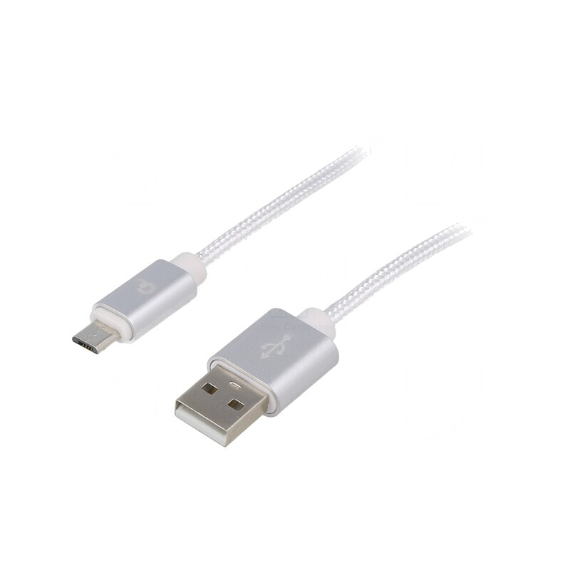 Cablu USB 2.0 A la Micro B Aurit 1.8m Textilă | Electronic-mag.ro | Componente Electronice