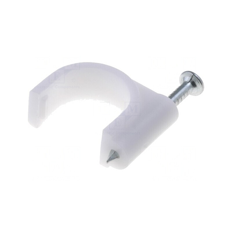 Suport alb pentru cablu rotund, 100 buc. cu cui | Electronic-mag.ro | Componente Electronice Suport alb pentru cablu rotund, 100 buc. cu cui | Electronic-mag.ro | Componente Electronice