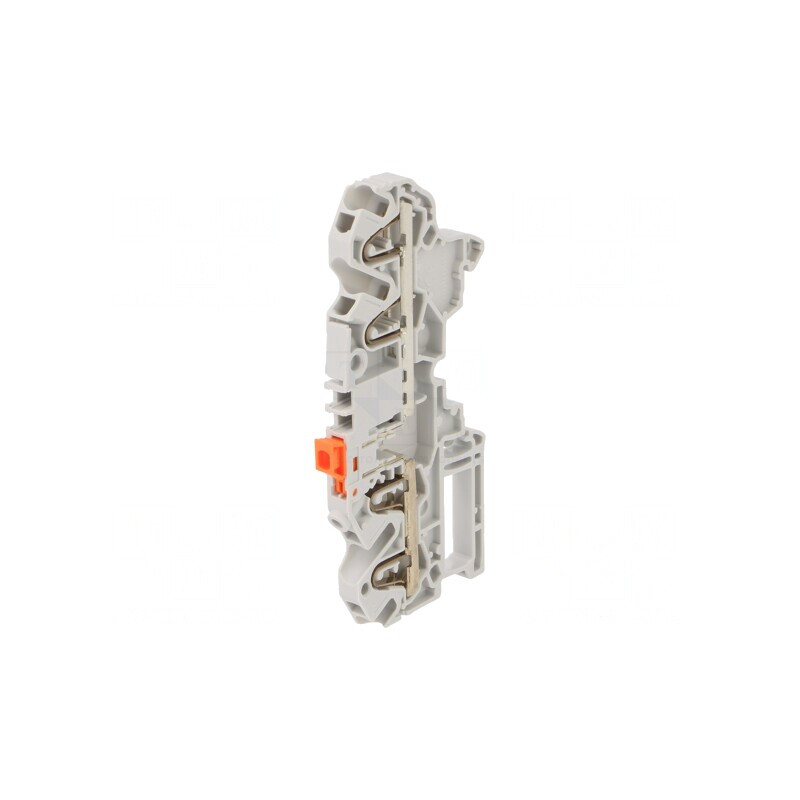 Conector de șine 0,2-2,5mm2 1 pistă 4 borne gri SNK | Electronic-mag.ro | Componente Electronice
