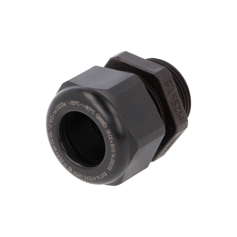 Garnitură Etanșare IP68 Poliamidă Neagră M25 1,5 | Electronic-mag.ro | Componente Electronice