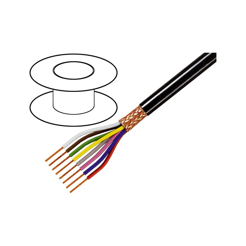 Cablu ecranat 8x0,25mm2 cupru | Electronic-mag.ro | Componente Electronice
