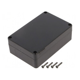 Carcasă universală ABS neagră IP65 70x105x35 mm | Electronic-mag.ro | Componente Electronice