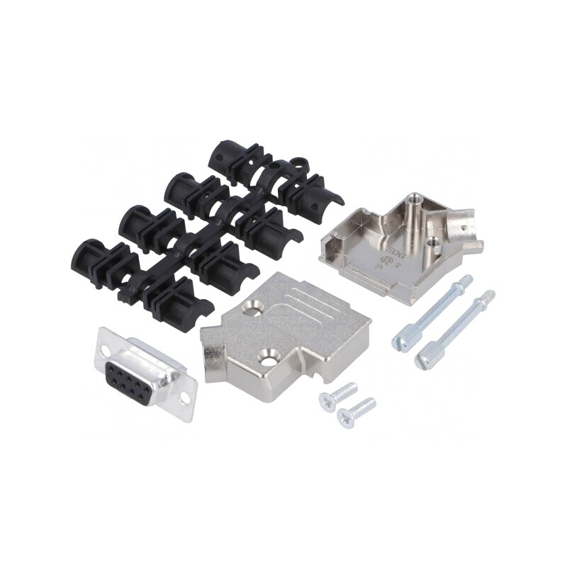 D-Sub 9-Pin Mufă Mamă Unghi 45° pentru Cablu | Electronic-mag.ro | Componente Electronice