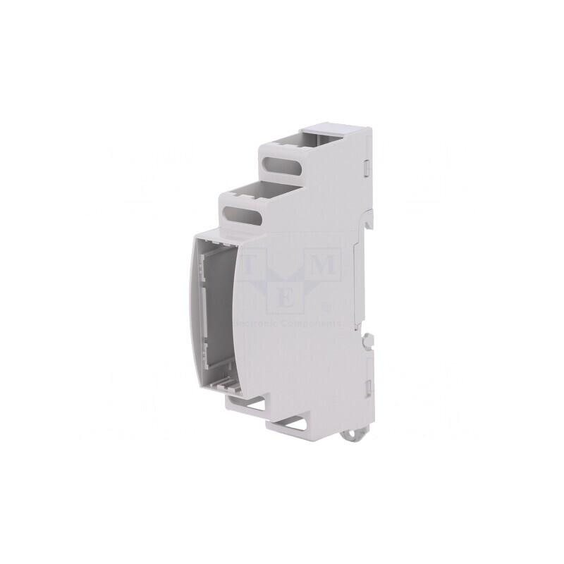 Carcasă pentru șină DIN, gri, 90mm x 18mm x 62mm | Electronic-mag.ro | Componente Electronice