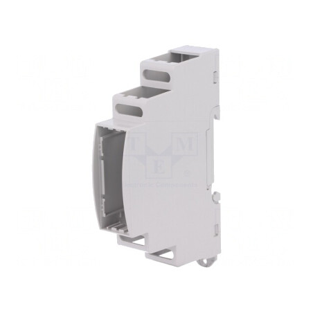 Carcasă pentru șină DIN, gri, 90mm x 18mm x 62mm | Electronic-mag.ro | Componente Electronice