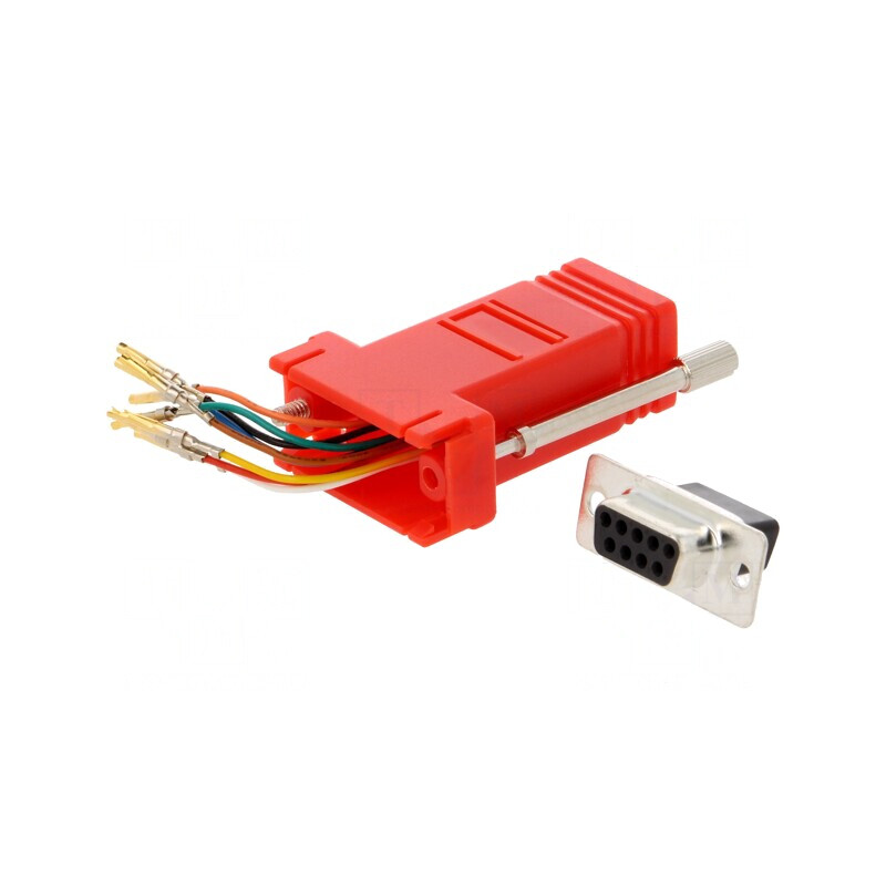 Adaptor D-Sub 9pin Mamă la RJ45 Roșu | Electronic-mag.ro | Componente Electronice Adaptor D-Sub 9pin Mamă la RJ45 Roșu | Electronic-mag.ro | Componente Electronice