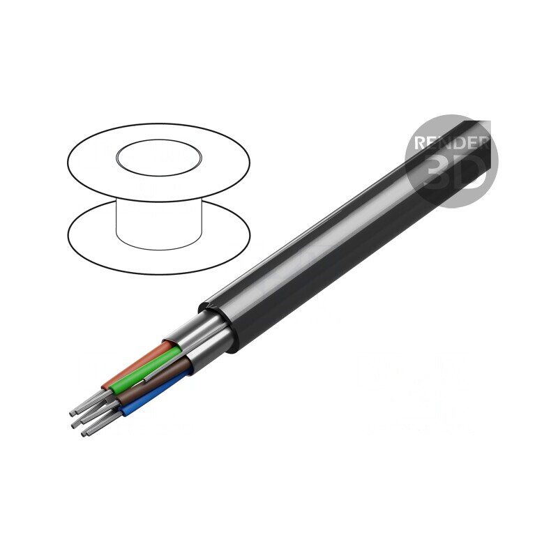 Cablu RS232 6x24AWG ecranat PVC | Electronic-mag.ro | Componente Electronice