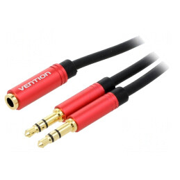 Cablu Audio Jack 3,5mm 3pin la 4pin 0,3m | Electronic-mag.ro | Componente Electronice