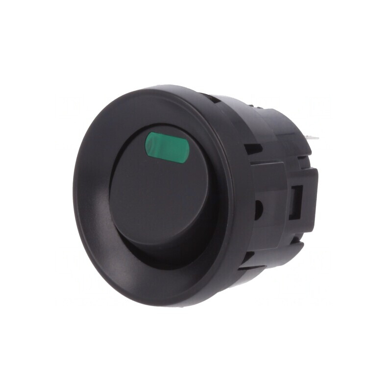 Comutator Rocker ON-OFF cu LED Negru 3A 250V | Electronic-mag.ro | Componente Electronice