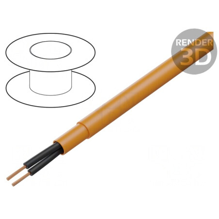 Cablu Neecranat PUR Portocaliu 2x0.75mm² 300V/500V | Electronic-mag.ro | Componente Electronice