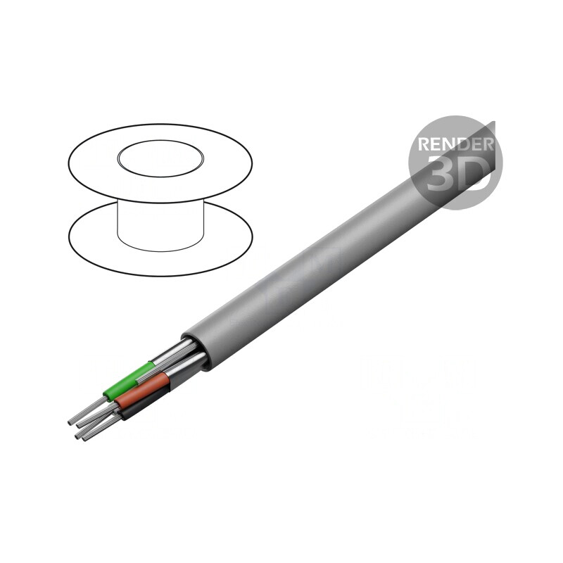 Cablu electric 2x2x22AWG PVC gri 305m | Electronic-mag.ro | Componente Electronice